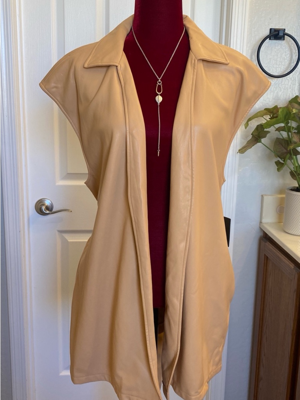 Marc New York Camel Faux Leather Vest